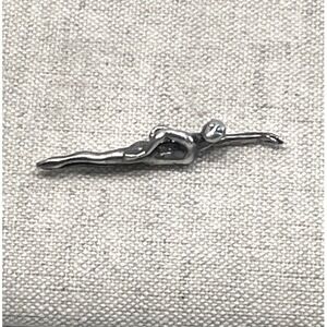 James Avery Swimmer Charm Retired Sterling Silver 1.5" Long Swimming Swim